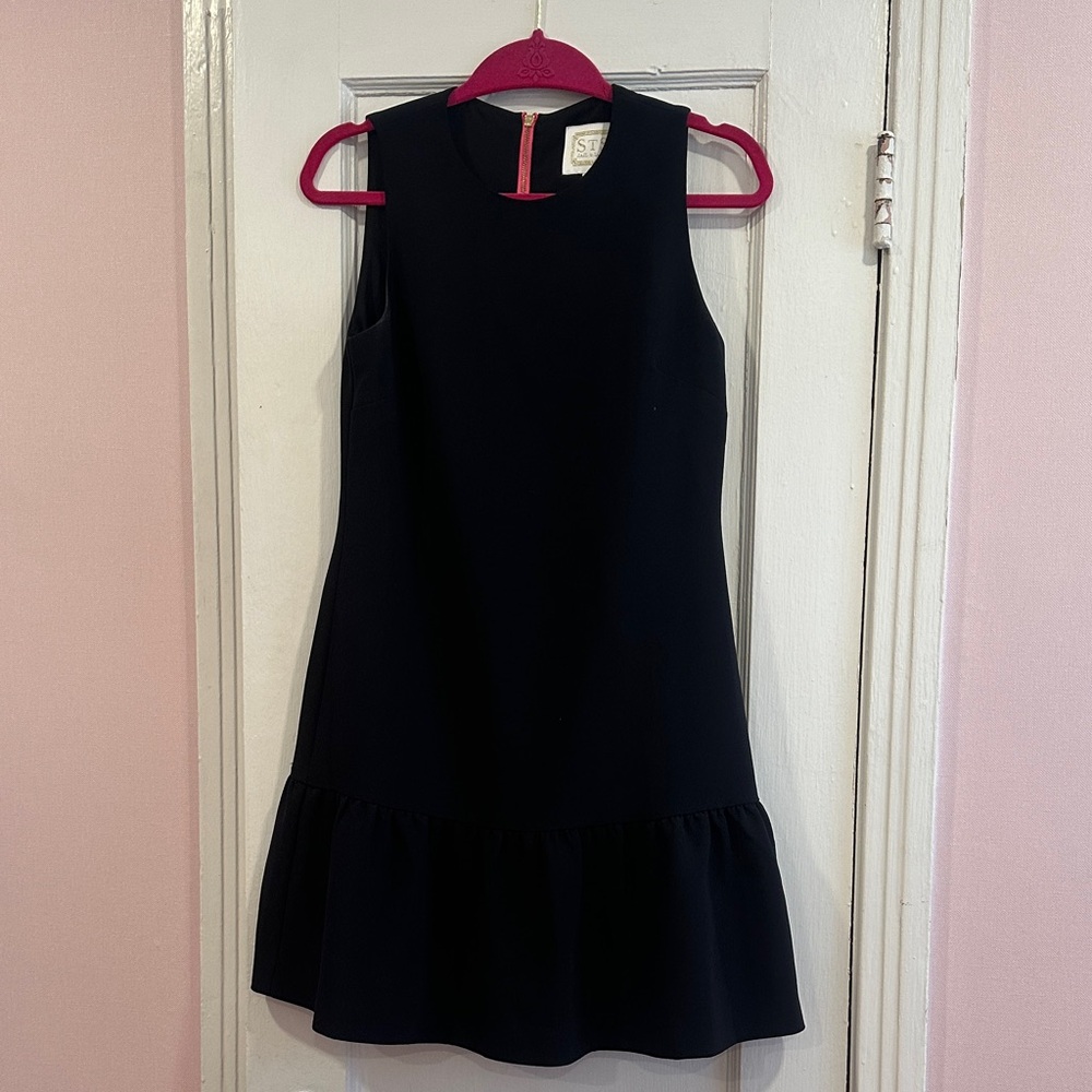 Sail to Sable Black Sleeveless Drop Waist Dress